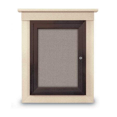 United Visual Products Sliding Glass Enclosed Letterboard, 48"x3, UV9005ACS-WHITE-GREEN UV9005ACS-WHITE-GREEN